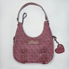 Bolsa midi Guess rosa couro sintético monograma anos 2000 vintage comprar usado  Enviando para Brazil