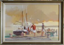 Bob Booth (1927-2003) Large Original Oil Painting Torres Strait Pearling Lugger for sale  Shipping to South Africa