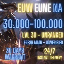 ✅Compte LOL✅EUW/EUNE/NA SMURF ACCOUNT +30K-100K | +30LVL | UNRANKED | INSTANT ✅ comprar usado  Enviando para Brazil