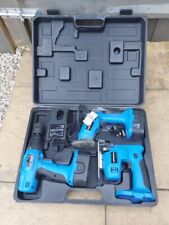 Powerbase Tool Set Cordless Drill Sander Jigsaw In Case Power Tools 18V Blue for sale  Shipping to South Africa