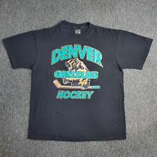 Vtg Denver Grizzlies Mens T-Shirt Hockey IHL Black Soffe's Choice Tag Size Large for sale  Shipping to South Africa