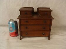 Antique Primitive 19C Miniature Carved Wood Empire Chest of Drawers for sale  Shipping to South Africa