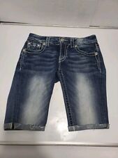 MISS ME Womens Sz 29 Signature Boot Cut Denim Jeans Bling Stone Pockets 30x18 for sale  Shipping to South Africa