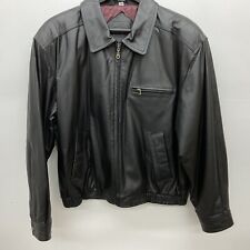 Jaqueta de couro masculina Outdoor Exchange preta casaco bombardeiro voo tamanho G comprar usado  Enviando para Brazil