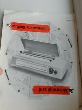 PHOTOCOPIER HISTORY rare  1960s era MASON PHOTORAPID  PAMPHLET ADVERT  for sale  Shipping to South Africa