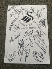 Swansea City Football Club Squad 2023/24 hoja firmada Patino Grimes Ronald Lowe, usado segunda mano  Embacar hacia Argentina