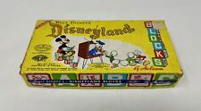 Vintage Walt Disney Halsam Disneyland 18 Wooden Wood Blocks Set 2918 1950's for sale  Shipping to South Africa