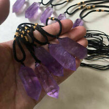 Colgante de cristal de cuarzo púrpura natural amatista curación DT varita de piedras preciosas Reiki segunda mano  Embacar hacia Argentina