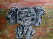 Tableau elephant peinture d'occasion  Billom