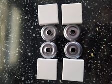 126916 x 4 IKEA Bevelled Metal Washer Key Hole + White Cover Besta Mounting myynnissä  Leverans till Finland