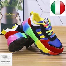 Sneakers fashion arcobaleno usato  Boves