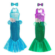 Kids Beachwear Swimming Mermaid Tail Dress Sleeveless Costume Cosplay Swimwear for sale  Shipping to South Africa