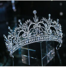 7.2cm Tall Large Crystal Tiara Crown Wedding Bridal Queen Princess For Women, used for sale  Shipping to South Africa