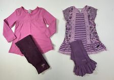 Used, Naartjie Girls Cotton Blend Pink & Purple Tunic Jeans & Ruffle Legging 4Pc Set 6 for sale  Shipping to South Africa
