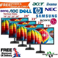 Monitor LCD barato 19” 22” 24” tela de PC CCTV Dell HP Samsung monitores TFT, usado comprar usado  Enviando para Brazil