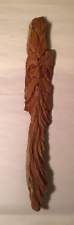 Wood Spirit Carving Man Hand Carved Sculpture Wood Wall Art 17" for sale  Shipping to South Africa