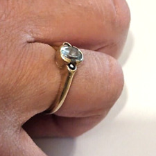 9ct Gold Ring Blue Topaz and Sapphire Stones Ring Size Q - 9ct Yellow Gold for sale  Shipping to South Africa