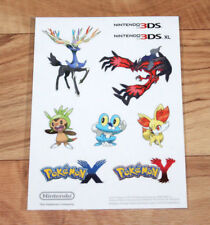 Pokémon X and Y Nintendo 3DS XL raro conjunto de adesivos promocionais Nintendo Europa 2013, usado comprar usado  Enviando para Brazil