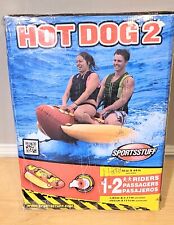 Used, SportsStuff HOT DOG 2 Rider Boat Towable Tow Raft Inflatable Tube 1 Or 2 Person  for sale  Shipping to South Africa