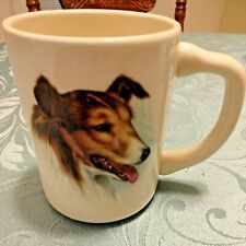 Used, Beautiful Rare Vintage Lassie Collie Dog Pup Small Mug Cup 3.5" x 3" MGM Movie  for sale  Shipping to Canada