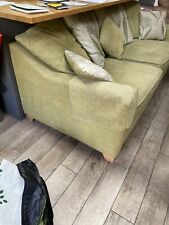 Seater sofa green for sale  LEICESTER