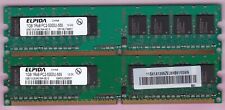 Kit de memoria RAM de escritorio 2 GB 2x1 GB PC2 5300 DDR2-667 ELPIDA EBE10UE8ACWA-6E-E DIMM segunda mano  Embacar hacia Argentina