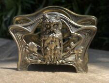 Porta-cartas antigo Art Nouveau coruja Judd Mfg Co ferro fundido ouro lavagem comprar usado  Enviando para Brazil