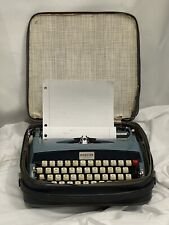 Máquina de escribir portátil vintage Webster XL-500, azul funcional en estuche segunda mano  Embacar hacia Argentina