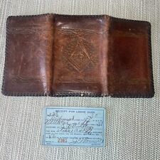 Vintage masonic leather for sale  Bear