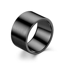 Women Mens 12mm Stainless Steel Ring Wide Band Wedding Jewelry Party Gift Sz6-13 for sale  Shipping to South Africa