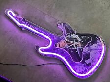 Collector Guitare Horloge Néon Led Lumineux JOHNNY HALLYDAY d'occasion  Carros