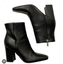 UNISA Womens Black Zipper Accent Pancey Round Toe Block Heel Booties 5.5 for sale  Shipping to South Africa