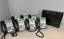Sistema telefónico empresarial NEC SL1100 y 7 teléfonos empresariales NEC IP4WW-12TXH-B-TEL (BK), usado segunda mano  Embacar hacia Argentina