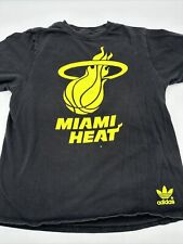 Camiseta Miami Heat Hombre Estampado Gráfico Mediano Logotipo Adidas Trifoil Negro...#5163, usado segunda mano  Embacar hacia Argentina