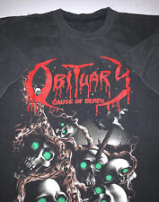 Camiseta vintage década de 1990 OBITUÁRIO XL Causa da Death Metal Bolt Thrower Cannibal Corpse, usado comprar usado  Enviando para Brazil