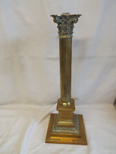 Huge 19" antique brass Corinithian Column oil lamp base for sale  Shipping to South Africa