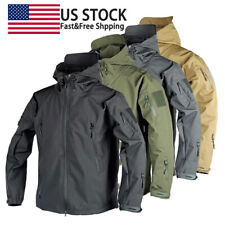 Mens Jacket Military Tactical Waterproof Soft Shell Work Windbreaker Coat, used for sale  Shipping to South Africa