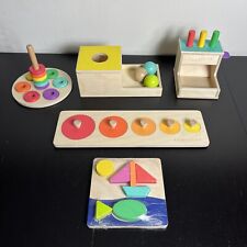 LOVEVERY Wooden Baby/Toddler Toy Lot Peg Drop Puzzles Ball Drop Flex Stacker for sale  Shipping to South Africa
