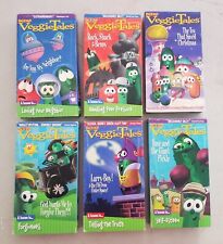 Lote de 6 VHS VeggieTales Family Christain Values Veggie Tales Sunday School  comprar usado  Enviando para Brazil