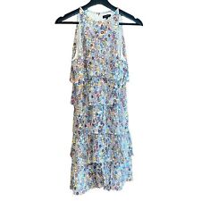 Mini vestido feminino Tocca floral em camadas 8 mistura de seda forrado sem mangas comprar usado  Enviando para Brazil