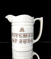 HUMOROUS! Staffordshire Ironstone 4 Cup Beer Pitcher ROYAL CROWNFORD Vintage Mug for sale  Shipping to South Africa