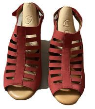 Sandalias de tacón alto para mujer de puntas abiertas, color rojo. segunda mano  Embacar hacia Argentina