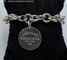 Brazalete de eslabón redondo de plata esterlina de 7,5" Tiffany & Co. - 38,78 gramos segunda mano  Embacar hacia Argentina