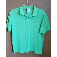 Camisa polo masculina Lacoste manga curta 2 botões verde tamanho 6 (EUA GG) algodão Borgata comprar usado  Enviando para Brazil