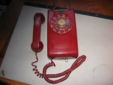 Vintage 1970s Bell System Wall Mount Rotary Dial Telephone Red Color for sale  Shipping to South Africa