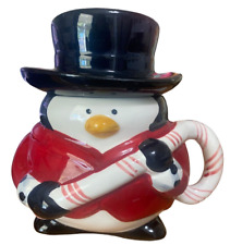 Caneca de Natal CHINO Holiday Penguin Candy Cane tampa chapéu chocolate quente café chá comprar usado  Enviando para Brazil