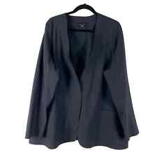 Athleta Avenue Blazer Womens 22 Black Jacket Collarless Classic Eurolux for sale  Shipping to South Africa