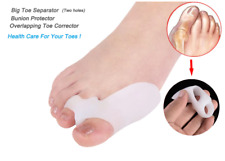 Par de gel de silicona corrector separador grande de dedo del pie hallux valgus segunda mano  Embacar hacia Argentina