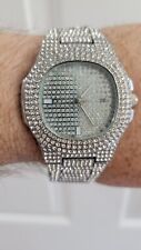 Men Designer Style Watch Bling Ice for sale  Shipping to South Africa