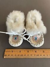 babies moccasin fur booties for sale  Riverside